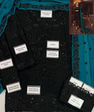 Maria B Premium Black Ferozi Unstitched Formal 3 Piece Suit