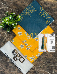 Unstitched Printed Lawn 3 Piece Nain Preet