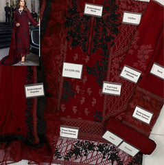 Unstitched 3 Piece Chiffon Formal Wear
