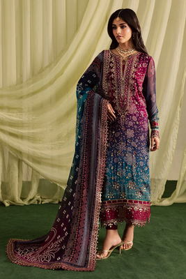 Nureh Unstitched Lawn Luxury 3 Piece Suit