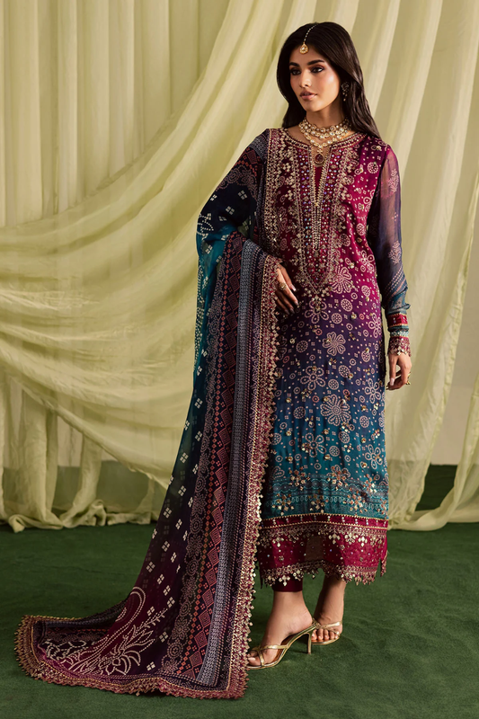 Nureh Unstitched Lawn Luxury 3 Piece Suit