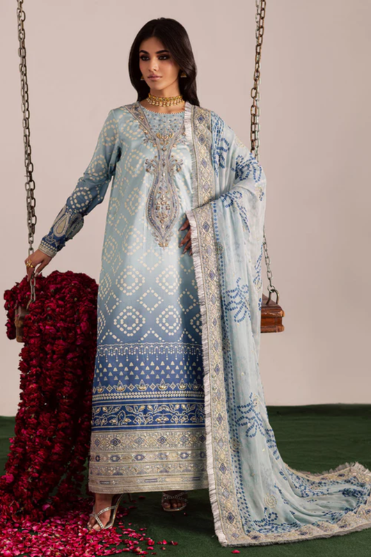 Nureh Unstitched Luxury Lawn 3 Piece Suit
