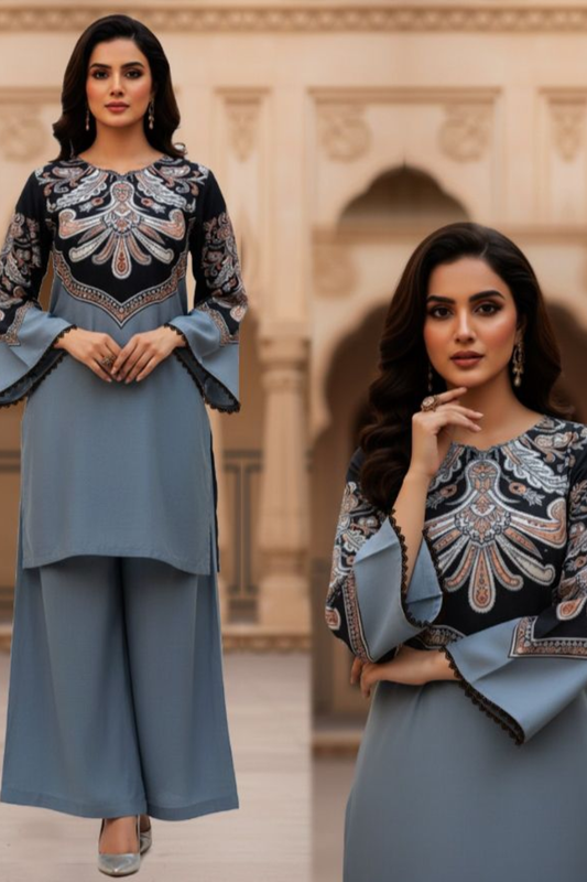 Faha Silk Unstiched Co-Ords Set Tye & Dye Silk