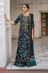 Unstitched 3 Piece Luxury Lawn Collection UE-317