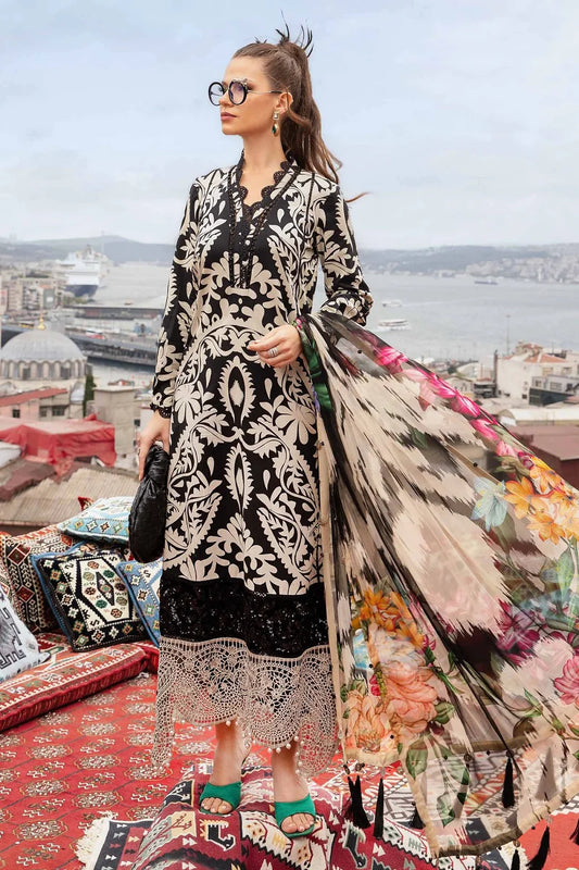 Maria B Embroidered Lawn 3 Piece Suit