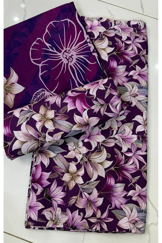 Floral Unstitched Casual Wear All Over 3 Piece Collection