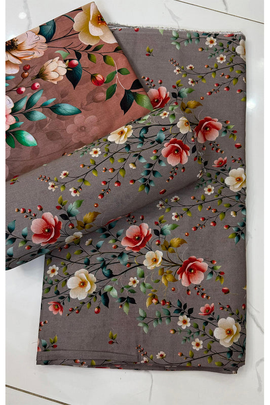 Floral Unstitched Casual Wear All Over 3 Piece Collection